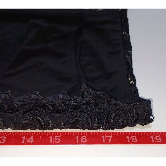 VTG Maxima USA Lace Front Tank Top Black Womens XL Whimsigoth Layering Regency - Picture 5 of 6